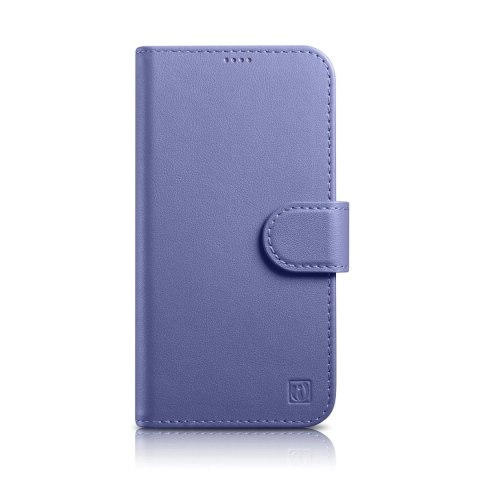 ICarer Wallet Case 2in1 etui iPhone 14 skórzany pokrowiec z klapką Anti-RFID jasnofioletowy (WMI14220725-LP) ICarer Wallet Case 2in1 etui iPhone 14 skórzany pokrowiec z klapką Anti-RFID jasnofioletowy (WMI14220725-LP)
