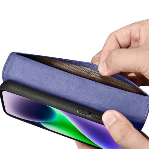 ICarer Wallet Case 2in1 etui iPhone 14 skórzany pokrowiec z klapką Anti-RFID jasnofioletowy (WMI14220725-LP) ICarer Wallet Case 2in1 etui iPhone 14 skórzany pokrowiec z klapką Anti-RFID jasnofioletowy (WMI14220725-LP)