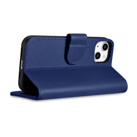 ICarer Wallet Case 2in1 etui iPhone 14 skórzany pokrowiec z klapką Anti-RFID niebieski (WMI14220725-BU) ICarer Wallet Case 2in1 etui iPhone 14 skórzany pokrowiec z klapką Anti-RFID niebieski (WMI14220725-BU)