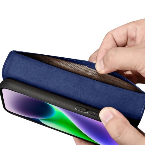 ICarer Wallet Case 2in1 etui iPhone 14 skórzany pokrowiec z klapką Anti-RFID niebieski (WMI14220725-BU) ICarer Wallet Case 2in1 etui iPhone 14 skórzany pokrowiec z klapką Anti-RFID niebieski (WMI14220725-BU)