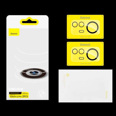 Baseus folia na aparat Xiaomi 12 Pro 0.3mm przezroczysta (2szt.) + zestaw czyszczący (SGQK000402) Baseus folia na aparat Xiaomi 12 Pro 0.3mm przezroczysta (2szt.) + zestaw czyszczący (SGQK000402)