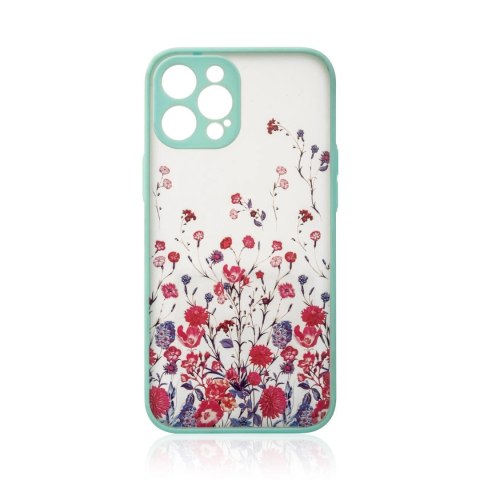 Design Case etui do iPhone 13 pokrowiec w kwiaty niebieski Design Case etui do iPhone 13 pokrowiec w kwiaty niebieski