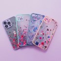 Design Case etui do iPhone 13 pokrowiec w kwiaty niebieski Design Case etui do iPhone 13 pokrowiec w kwiaty niebieski