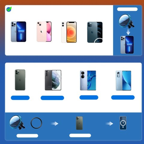 Joyroom uchwyt samochodowy do telefonu z ładowarką indukcyjną Qi 15W (kompatybilną z MagSafe) na kratkę nawiewu srebrny (JR-ZS29 Joyroom uchwyt samochodowy do telefonu z ładowarką indukcyjną Qi 15W (kompatybilną z MagSafe) na kratkę nawiewu srebrny (JR-ZS29