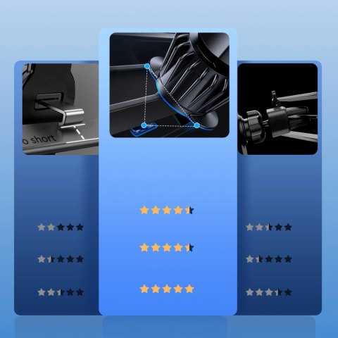 Joyroom uchwyt samochodowy do telefonu z ładowarką indukcyjną Qi 15W (kompatybilną z MagSafe) na kratkę nawiewu srebrny (JR-ZS29 Joyroom uchwyt samochodowy do telefonu z ładowarką indukcyjną Qi 15W (kompatybilną z MagSafe) na kratkę nawiewu srebrny (JR-ZS29
