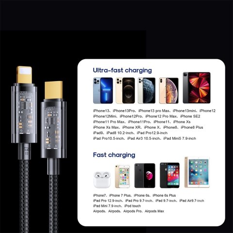 Kabel Joyroom S-CL020A20 Lightning / USB-C PD 20W 2m - niebieski Kabel Joyroom S-CL020A20 Lightning / USB-C PD 20W 2m - niebieski