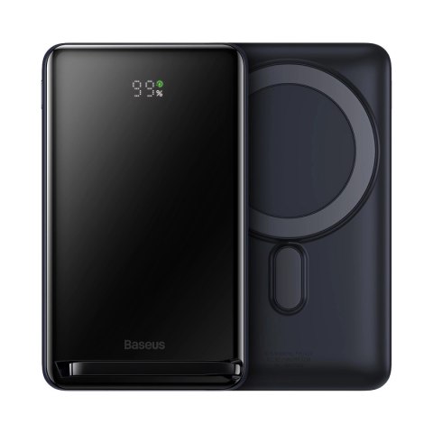 Powerbank Baseus Magnetic Bracket 10000mAh 20W z MagSafe - ciemnoniebieski + kabel USB-C 60W 0.5m Powerbank Baseus Magnetic Bracket 10000mAh 20W z MagSafe - ciemnoniebieski + kabel USB-C 60W 0.5m