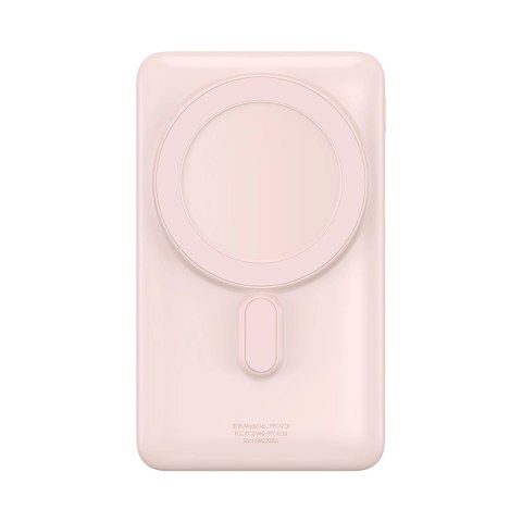 Powerbank Baseus Magnetic Bracket z MagSafe 10000mAh 20W - różowy + kabel USB-C 60W 0.5m Powerbank Baseus Magnetic Bracket z MagSafe 10000mAh 20W - różowy + kabel USB-C 60W 0.5m