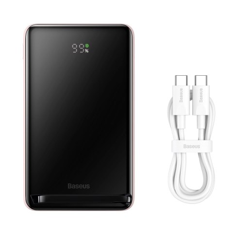 Powerbank Baseus Magnetic Bracket z MagSafe 10000mAh 20W - różowy + kabel USB-C 60W 0.5m Powerbank Baseus Magnetic Bracket z MagSafe 10000mAh 20W - różowy + kabel USB-C 60W 0.5m