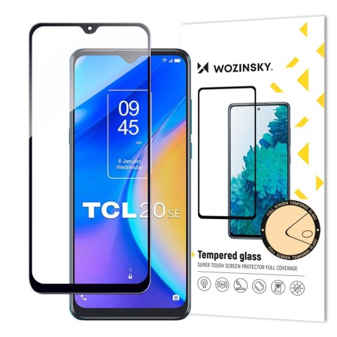 Wozinsky Full Glue Tempered Glass szkło hartowane TCL 20 SE 9H na cały ekran z czarną ramką Wozinsky Full Glue Tempered Glass szkło hartowane TCL 20 SE 9H na cały ekran z czarną ramką