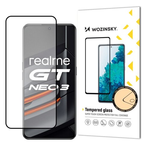 Wozinsky super wytrzymałe szkło hartowane Full Glue na cały ekran z ramką Case Friendly Realme GT Neo 3 czarny Wozinsky super wytrzymałe szkło hartowane Full Glue na cały ekran z ramką Case Friendly Realme GT Neo 3 czarny