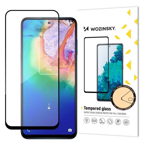 Wozinsky super wytrzymałe szkło hartowane Full Glue na cały ekran z ramką Case Friendly TCL 20 5G czarny Wozinsky super wytrzymałe szkło hartowane Full Glue na cały ekran z ramką Case Friendly TCL 20 5G czarny