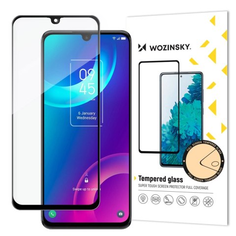 Wozinsky super wytrzymałe szkło hartowane Full Glue na cały ekran z ramką Case Friendly TCL 30 Plus czarny Wozinsky super wytrzymałe szkło hartowane Full Glue na cały ekran z ramką Case Friendly TCL 30 Plus czarny
