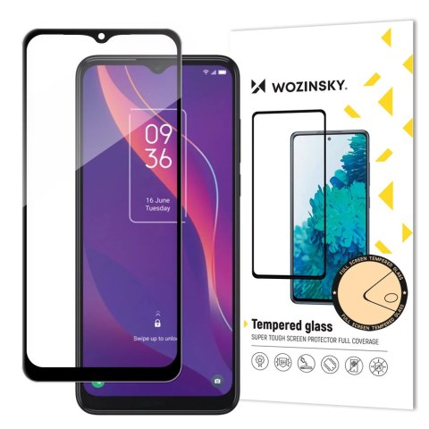 Wozinsky super wytrzymałe szkło hartowane Full Glue na cały ekran z ramką Case Friendly TCL 306 czarny Wozinsky super wytrzymałe szkło hartowane Full Glue na cały ekran z ramką Case Friendly TCL 306 czarny