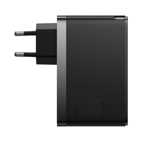 Baseus GaN5 Pro szybka ładowarka 2xUSB-C+USB 140W EU czarna (CCGP100201) Baseus GaN5 Pro szybka ładowarka 2xUSB-C+USB 140W EU czarna (CCGP100201)