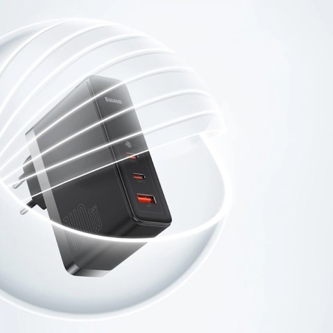 Baseus GaN5 Pro szybka ładowarka 2xUSB-C+USB 140W EU czarna (CCGP100201) Baseus GaN5 Pro szybka ładowarka 2xUSB-C+USB 140W EU czarna (CCGP100201)