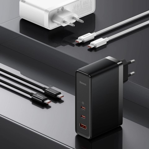 Baseus GaN5 Pro szybka ładowarka 2xUSB-C+USB 140W EU czarna (CCGP100201) Baseus GaN5 Pro szybka ładowarka 2xUSB-C+USB 140W EU czarna (CCGP100201)