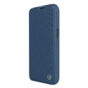 Nillkin Qin Cloth Pro Case etui do iPhone 14 Plus osłona na aparat kabura pokrowiec obudowa z klapką niebieski Nillkin Qin Cloth Pro Case etui do iPhone 14 Plus osłona na aparat kabura pokrowiec obudowa z klapką niebieski