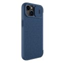 Nillkin Qin Cloth Pro Case etui do iPhone 14 Plus osłona na aparat kabura pokrowiec obudowa z klapką niebieski Nillkin Qin Cloth Pro Case etui do iPhone 14 Plus osłona na aparat kabura pokrowiec obudowa z klapką niebieski