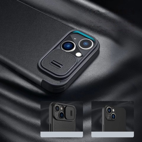 Nillkin Qin Cloth Pro Case etui do iPhone 14 Plus osłona na aparat kabura pokrowiec obudowa z klapką niebieski Nillkin Qin Cloth Pro Case etui do iPhone 14 Plus osłona na aparat kabura pokrowiec obudowa z klapką niebieski