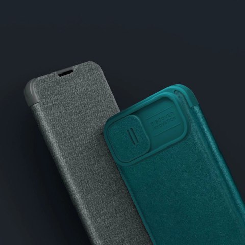 Nillkin Qin Cloth Pro Case etui do iPhone 14 Plus osłona na aparat kabura pokrowiec obudowa z klapką niebieski Nillkin Qin Cloth Pro Case etui do iPhone 14 Plus osłona na aparat kabura pokrowiec obudowa z klapką niebieski