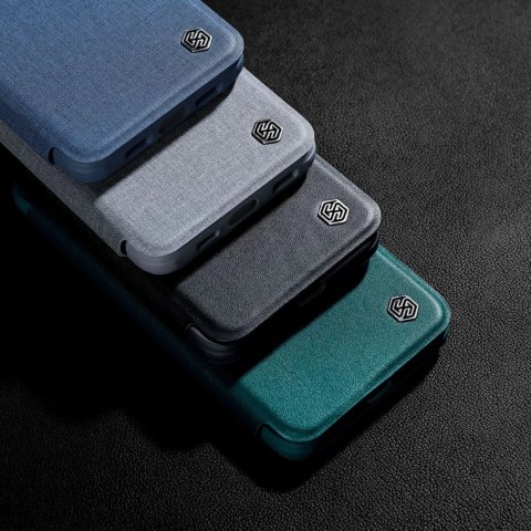 Nillkin Qin Cloth Pro Case etui do iPhone 14 Plus osłona na aparat kabura pokrowiec obudowa z klapką niebieski Nillkin Qin Cloth Pro Case etui do iPhone 14 Plus osłona na aparat kabura pokrowiec obudowa z klapką niebieski