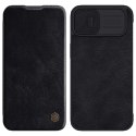 Nillkin Qin Leather Pro Case etui iPhone 14 Plus osłona na aparat kabura pokrowiec obudowa z klapką czarny Nillkin Qin Leather Pro Case etui iPhone 14 Plus osłona na aparat kabura pokrowiec obudowa z klapką czarny