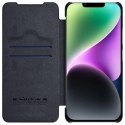 Nillkin Qin Leather Pro Case etui iPhone 14 Plus osłona na aparat kabura pokrowiec obudowa z klapką czarny Nillkin Qin Leather Pro Case etui iPhone 14 Plus osłona na aparat kabura pokrowiec obudowa z klapką czarny