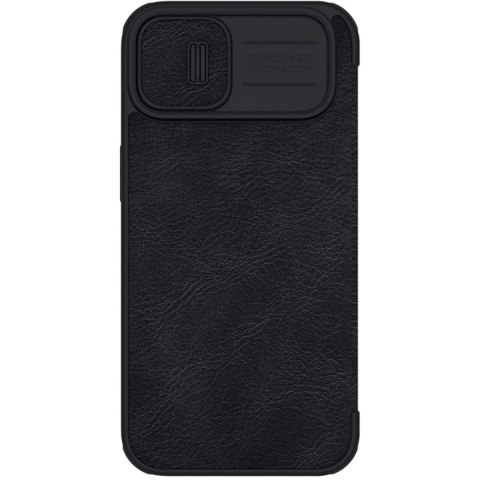 Nillkin Qin Leather Pro Case etui iPhone 14 Plus osłona na aparat kabura pokrowiec obudowa z klapką czarny Nillkin Qin Leather Pro Case etui iPhone 14 Plus osłona na aparat kabura pokrowiec obudowa z klapką czarny
