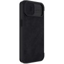 Nillkin Qin Leather Pro Case etui iPhone 14 Plus osłona na aparat kabura pokrowiec obudowa z klapką czarny Nillkin Qin Leather Pro Case etui iPhone 14 Plus osłona na aparat kabura pokrowiec obudowa z klapką czarny