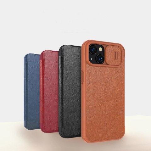 Nillkin Qin Leather Pro Case etui iPhone 14 Plus osłona na aparat kabura pokrowiec obudowa z klapką czarny Nillkin Qin Leather Pro Case etui iPhone 14 Plus osłona na aparat kabura pokrowiec obudowa z klapką czarny
