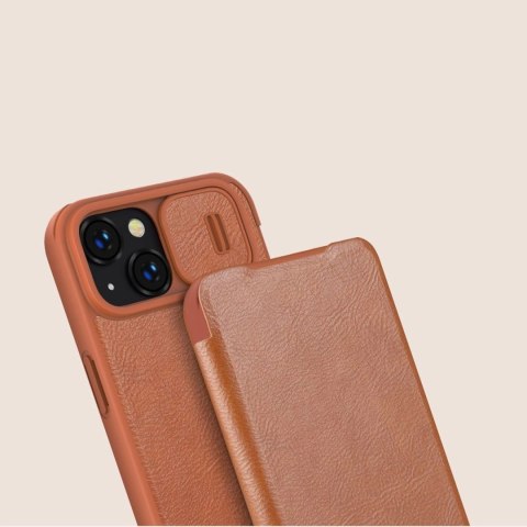 Nillkin Qin Leather Pro Case etui iPhone 14 Plus osłona na aparat kabura pokrowiec obudowa z klapką czarny Nillkin Qin Leather Pro Case etui iPhone 14 Plus osłona na aparat kabura pokrowiec obudowa z klapką czarny