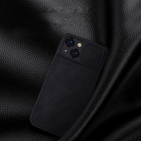 Nillkin Qin Leather Pro Case etui iPhone 14 Plus osłona na aparat kabura pokrowiec obudowa z klapką czarny Nillkin Qin Leather Pro Case etui iPhone 14 Plus osłona na aparat kabura pokrowiec obudowa z klapką czarny