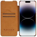 Nillkin Qin Leather Pro Case etui iPhone 14 Pro Max osłona na aparat kabura pokrowiec obudowa z klapką brązowy Nillkin Qin Leather Pro Case etui iPhone 14 Pro Max osłona na aparat kabura pokrowiec obudowa z klapką brązowy