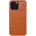 Nillkin Qin Leather Pro Case etui iPhone 14 Pro Max osłona na aparat kabura pokrowiec obudowa z klapką brązowy Nillkin Qin Leather Pro Case etui iPhone 14 Pro Max osłona na aparat kabura pokrowiec obudowa z klapką brązowy