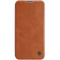 Nillkin Qin Leather Pro Case etui iPhone 14 Pro Max osłona na aparat kabura pokrowiec obudowa z klapką brązowy Nillkin Qin Leather Pro Case etui iPhone 14 Pro Max osłona na aparat kabura pokrowiec obudowa z klapką brązowy