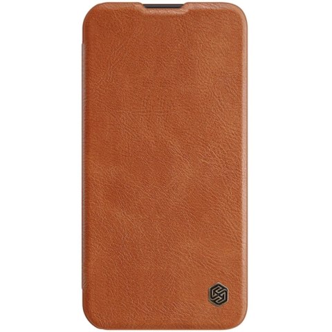 Nillkin Qin Leather Pro Case etui iPhone 14 Pro Max osłona na aparat kabura pokrowiec obudowa z klapką brązowy Nillkin Qin Leather Pro Case etui iPhone 14 Pro Max osłona na aparat kabura pokrowiec obudowa z klapką brązowy