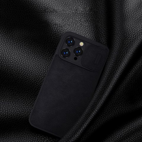 Nillkin Qin Leather Pro Case etui iPhone 14 Pro Max osłona na aparat kabura pokrowiec obudowa z klapką brązowy Nillkin Qin Leather Pro Case etui iPhone 14 Pro Max osłona na aparat kabura pokrowiec obudowa z klapką brązowy