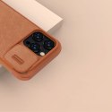 Nillkin Qin Leather Pro Case etui iPhone 14 Pro Max osłona na aparat kabura pokrowiec obudowa z klapką brązowy Nillkin Qin Leather Pro Case etui iPhone 14 Pro Max osłona na aparat kabura pokrowiec obudowa z klapką brązowy