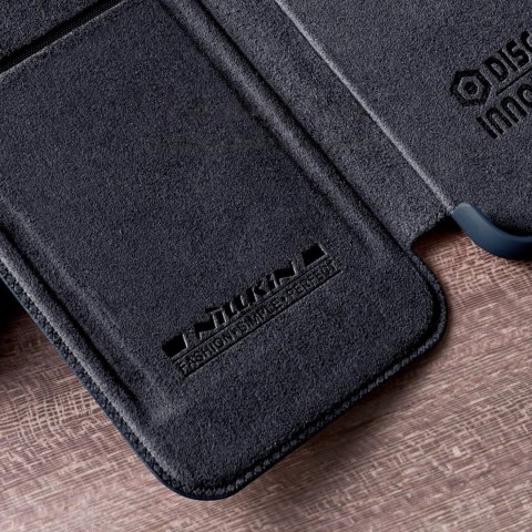 Nillkin Qin Leather Pro Case etui iPhone 14 Pro Max osłona na aparat kabura pokrowiec obudowa z klapką brązowy Nillkin Qin Leather Pro Case etui iPhone 14 Pro Max osłona na aparat kabura pokrowiec obudowa z klapką brązowy