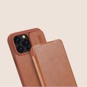 Nillkin Qin Leather Pro Case etui iPhone 14 Pro Max osłona na aparat kabura pokrowiec obudowa z klapką brązowy Nillkin Qin Leather Pro Case etui iPhone 14 Pro Max osłona na aparat kabura pokrowiec obudowa z klapką brązowy