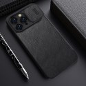 Nillkin Qin Leather Pro Case etui iPhone 14 Pro Max osłona na aparat kabura pokrowiec obudowa z klapką brązowy Nillkin Qin Leather Pro Case etui iPhone 14 Pro Max osłona na aparat kabura pokrowiec obudowa z klapką brązowy
