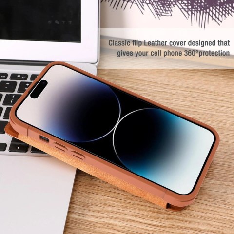 Nillkin Qin Leather Pro Case etui iPhone 14 Pro Max osłona na aparat kabura pokrowiec obudowa z klapką czarny Nillkin Qin Leather Pro Case etui iPhone 14 Pro Max osłona na aparat kabura pokrowiec obudowa z klapką czarny