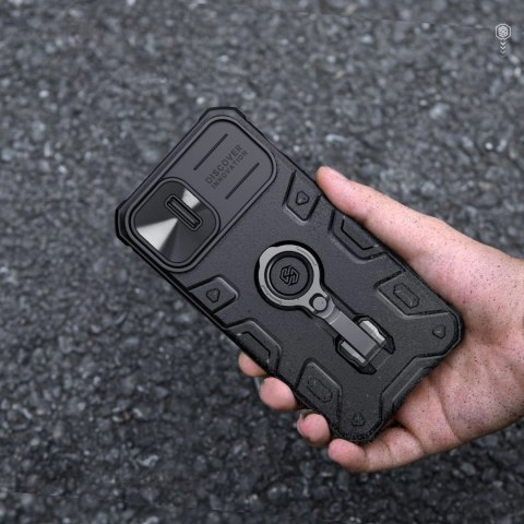 Nillkin CamShield Armor Pro Magnetic Case etui iPhone 14 Plus magnetyczny pokrowiec MagSafe z osłoną na aparat niebieskie Nillkin CamShield Armor Pro Magnetic Case etui iPhone 14 Plus magnetyczny pokrowiec MagSafe z osłoną na aparat niebieskie