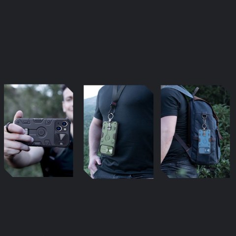 Nillkin CamShield Armor Pro Magnetic Case etui iPhone 14 Plus magnetyczny pokrowiec MagSafe z osłoną na aparat niebieskie Nillkin CamShield Armor Pro Magnetic Case etui iPhone 14 Plus magnetyczny pokrowiec MagSafe z osłoną na aparat niebieskie