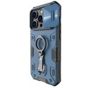 Nillkin CamShield Armor Pro Magnetic Case etui iPhone 14 Pro magnetyczny pokrowiec MagSafe z osłoną na aparat niebieskie Nillkin CamShield Armor Pro Magnetic Case etui iPhone 14 Pro magnetyczny pokrowiec MagSafe z osłoną na aparat niebieskie