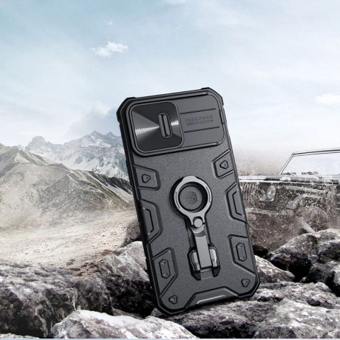 Nillkin CamShield Armor Pro Magnetic Case etui iPhone 14 Pro magnetyczny pokrowiec MagSafe z osłoną na aparat niebieskie Nillkin CamShield Armor Pro Magnetic Case etui iPhone 14 Pro magnetyczny pokrowiec MagSafe z osłoną na aparat niebieskie