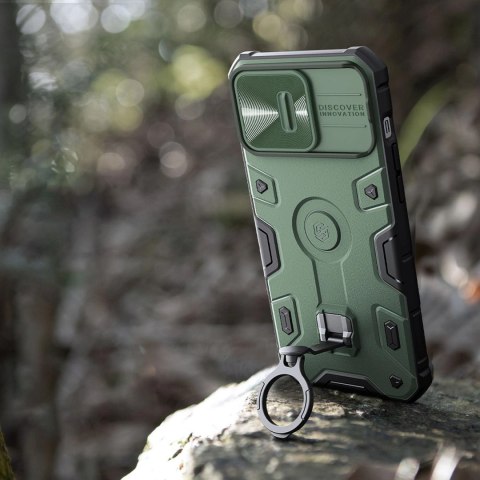 Nillkin CamShield Armor Pro Magnetic Case etui iPhone 14 Pro magnetyczny pokrowiec MagSafe z osłoną na aparat niebieskie Nillkin CamShield Armor Pro Magnetic Case etui iPhone 14 Pro magnetyczny pokrowiec MagSafe z osłoną na aparat niebieskie
