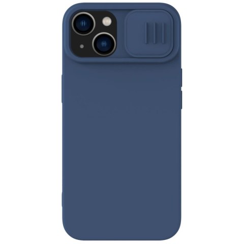 Nillkin CamShield Magnetic Silicone Case etui iPhone 14 Plus magnetyczny MagSafe pokrowiec z osłoną na aparat niebieski Nillkin CamShield Magnetic Silicone Case etui iPhone 14 Plus magnetyczny MagSafe pokrowiec z osłoną na aparat niebieski
