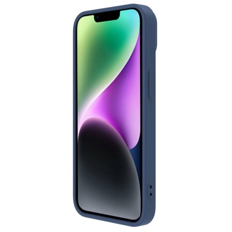 Nillkin CamShield Magnetic Silicone Case etui iPhone 14 Plus magnetyczny MagSafe pokrowiec z osłoną na aparat niebieski Nillkin CamShield Magnetic Silicone Case etui iPhone 14 Plus magnetyczny MagSafe pokrowiec z osłoną na aparat niebieski